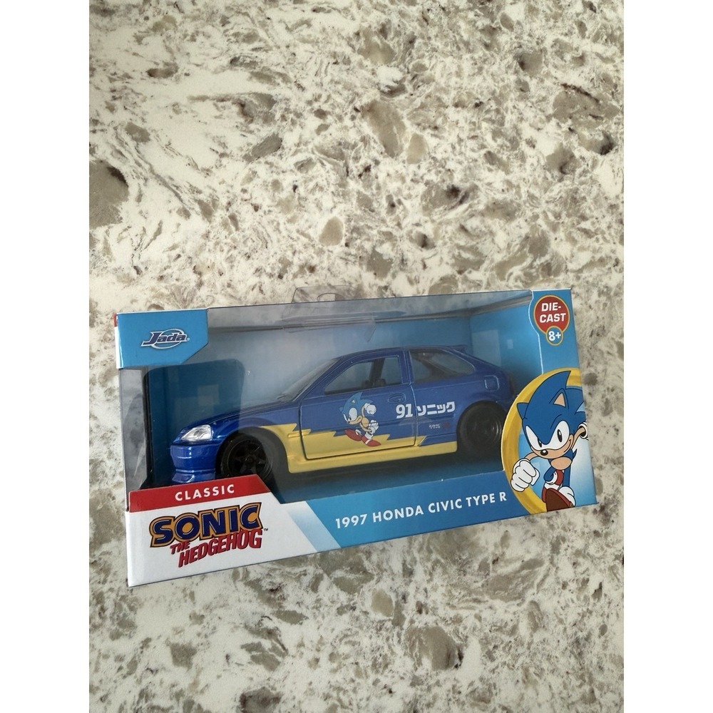 Jada Sonic The Hedgehog 1997 Honda Civic Type R Die-Cast 1:32 Scale New In Box